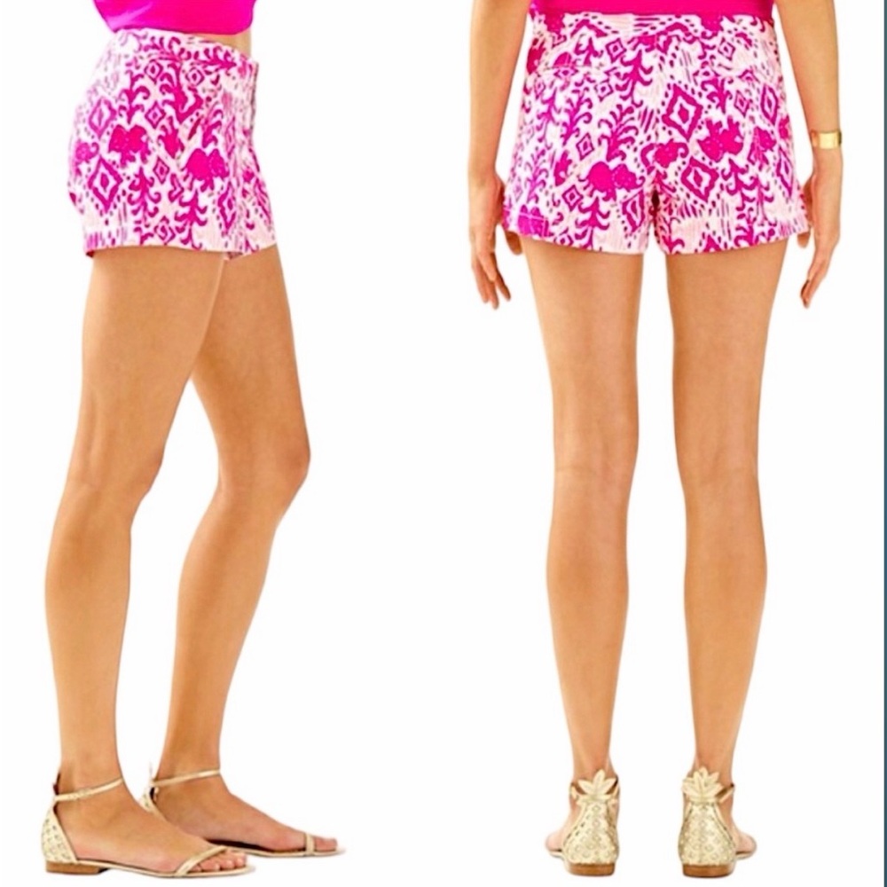 Lilly‎ Pulitzer The Liana Short in Magenta Tons of Fun Print Sz 8 NWOT